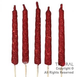 VELA VELON ESPIRAL GIBRE DE 10 CM ROJO (Pack x 5)